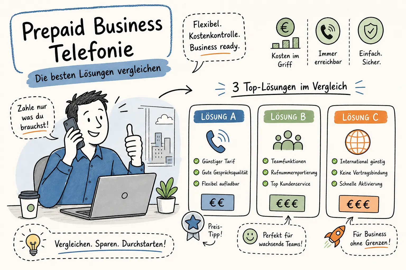 Prepaid Business Telefonie: Die besten Lösungen im Vergleich